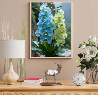 Preview: Diamond Painting Zwei-Farben Orchidee